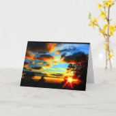 Carte Lac Winnebago Coucher De Soleil Penser À Vous (Fleur jaune)