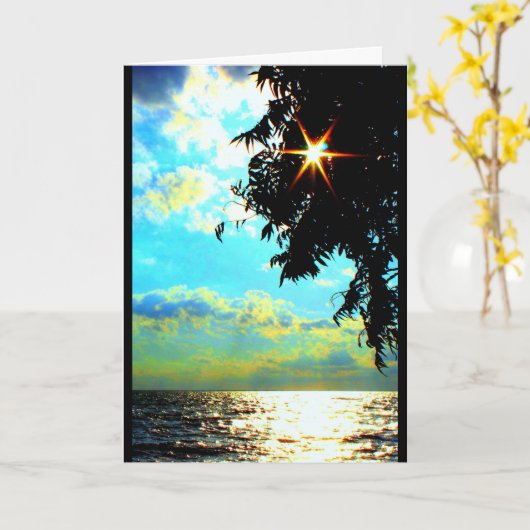 Carte Lac Winnebago Coucher De Soleil Penser À Vous (Fleur jaune)