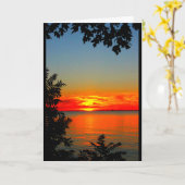 Carte Lac Winnebago Coucher De Soleil Penser À Vous (Fleur jaune)