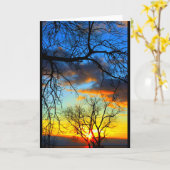 Carte Lac Winnebago Coucher du soleil n'importe quelle o (Fleur jaune)