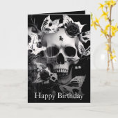 Carte L'acceptation de Revenant : crâne graphique noir e (Fleur jaune)