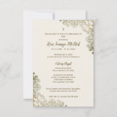 Carte Lace Effect Remembering Dear One Memorial Funeral (Dos)