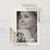 Carte Lace Effect Remembering Dear One Memorial Funeral (Devant / Derrière)