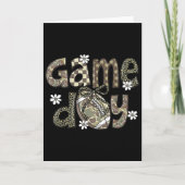 Carte Lace Football Coquette Bow Camouflage Checkered Ga (Devant)