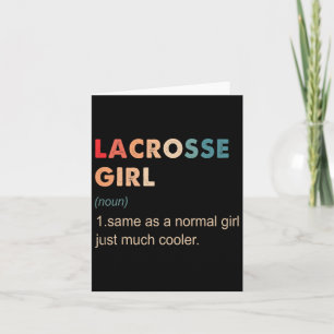 Carte Lacrosse Girl Definition Drôle Lacrosse Lover Cade