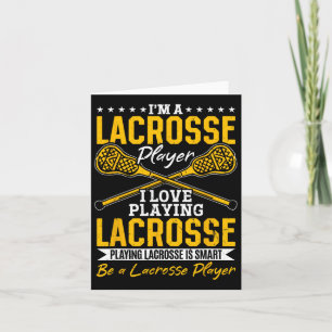 Carte Lacrosse - Je suis un joueur de crosse J'aime joue
