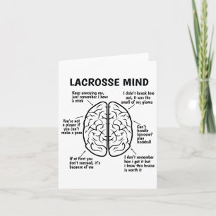 Carte Lacrosse Joueur Cerveau Drôle Lacrosse Joke Boys G