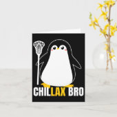 Carte Lacrosse Penguin Funny Lax Team Lacrosse Noël (Fleur jaune)