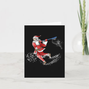 Carte Lacrosse Père Noël Cool de Noël Lax Sport vilain X