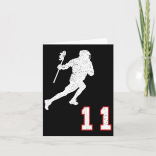 Carte Lacrosse Player Numéro De Cadeau 11 Pour Les Venti