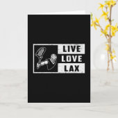 Carte Lacrosse Player Sport Live Love Lax Funny Cadeau (Fleur jaune)