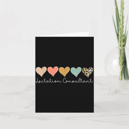 Carte Lactation Consultant Leopard Heart, Valentine's Da (Devant)