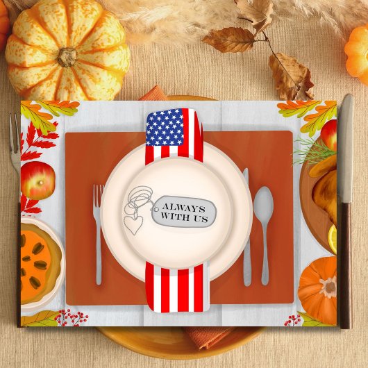 Carte L'action de grâces militaire toujours à notre tabl