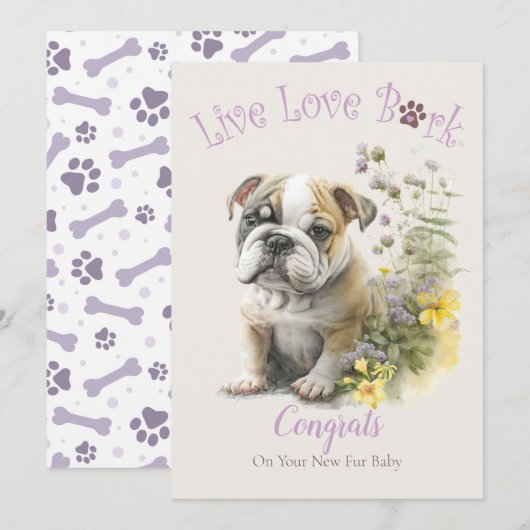 Carte L'adoption de chiens de balle, Jour de la Gotcha (Devant / Derrière)