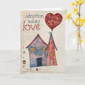 Carte l'adoption signifie l'amour (Fleur jaune)