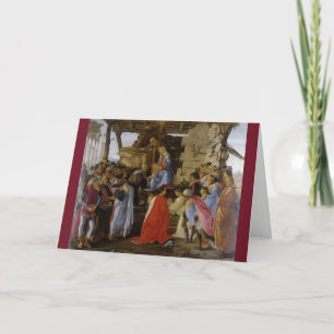 Carte L'adoration de Botticelli pour le grand Noël