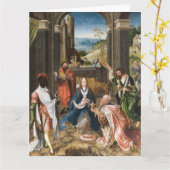 Carte L'Adoration des Vacances Magi-jésus (Fleur jaune)