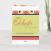 Carte Lady Bug & Cupcake Anniversaire (Dos)