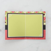 Carte Lady Bug & Cupcake Anniversaire (Intérieur)