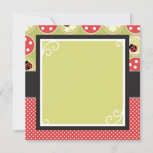 Carte Lady Bug & Cupcake Anniversaire (Dos)