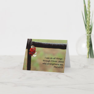 Carte Lady Bug - Inspiring Scriptural Greeting Cards