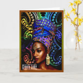 Carte Lady créole (Fleur jaune)