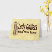 Carte Lady Golfers (Fleur jaune)