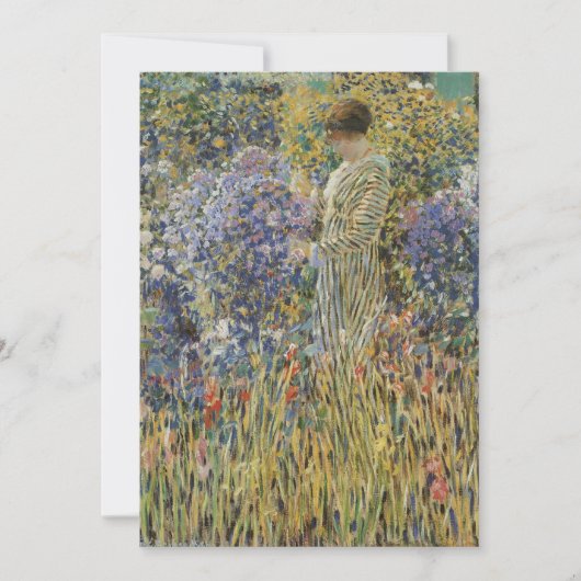 Carte Lady in a Garden par Frederick Frieseke, Art (Devant)