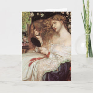 Carte Lady Lilith de Rossetti, Portrait victorien Vintag