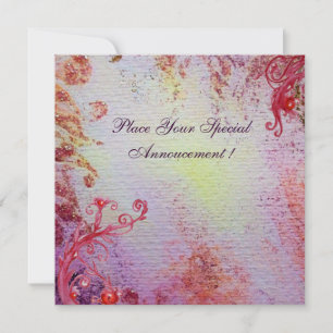 Carte LADY OF LAKE 1, champagne métallique rose vif