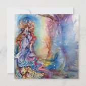 Carte LADY OF LAKE bleu vif rose violet blanc vif (Dos)