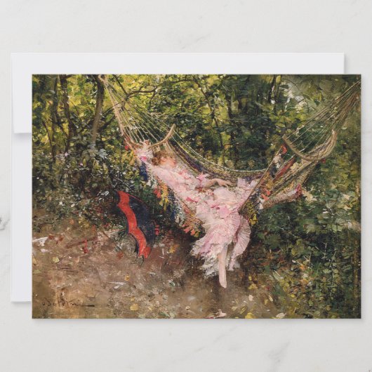 Carte Lady Repose dans un hamac (par Giovanni Boldini) (Devant)