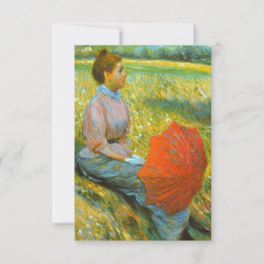 Carte Lady Repose dans une prairie verte (Devant)
