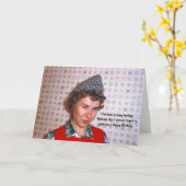 Carte Lady Retro Fabuleux Humour d'anniversaire (Fleur jaune)