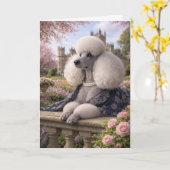 Carte Lady Rose, Poodle Blank Card (Fleur jaune)