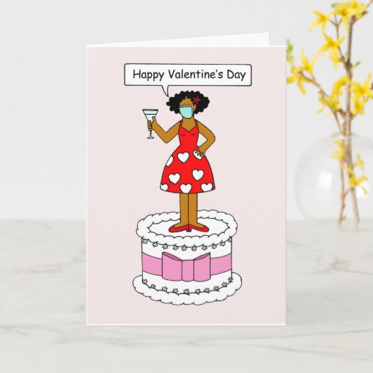 Carte Lady Valentine (Fleur jaune)