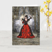 Carte Lady Vamp (Fleur jaune)