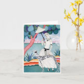Carte Lady with Dalmatian Dog - Helen Dryden (Fleur jaune)