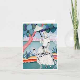 Carte Lady with Dalmatian Dog - Helen Dryden