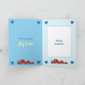 Carte Ladybirds nouveau bébé félicitations bleu (Intérieur)