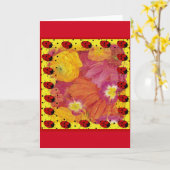 Carte Ladybug (Fleur jaune)