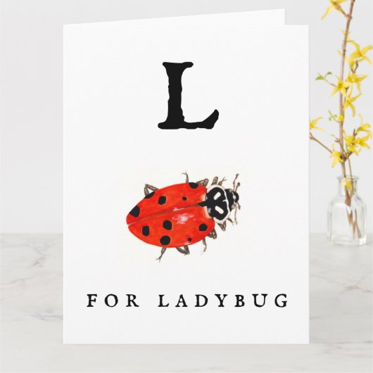 Carte Ladybug (Fleur jaune)