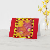 Carte Ladybug (Fleur jaune)