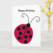 Carte Ladybug (Fleur jaune)