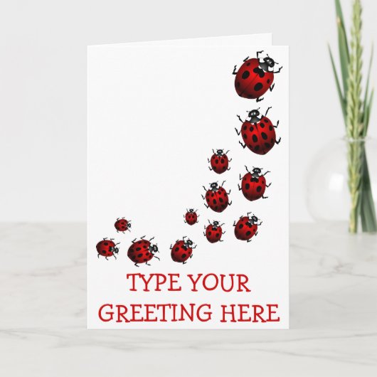 Carte Ladybug Card Custom Ladybug Art Card - Perso (Devant)