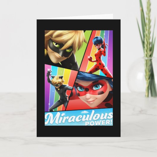 Carte Ladybug & Cat Noir | Puissance Miraculeuse ! (Devant)
