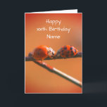 Carte Ladybug Friends Nature Anniversaire personnalisé<br><div class="desc">Deux ladybugs se rencontrent sur une clôture de fil photographie de la nature par Susan carte d'anniversaire. Vous pouvez modifier ou ajouter n'importe quel texte que vous souhaitez pour une touche plus personnelle. Visitez ma galerie pour voir d'autres photos de fleurs et de la nature, des cartes d'art numérique et...</div>