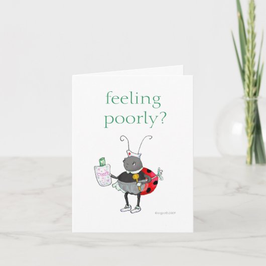 Carte Ladybug Get Well Card (Devant)