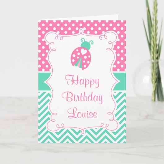 Carte Ladybug Ladybird Fête d'anniversaire (Devant)