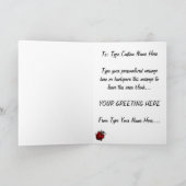 Carte Ladybug personnalisée Ladybug Art Card - Vid (Intérieur)